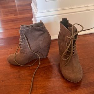 Suede Brown Bootie
